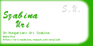 szabina uri business card